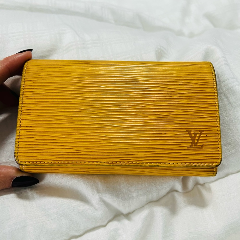 Louis Vuitton Yellow and Purple Epi Wallet